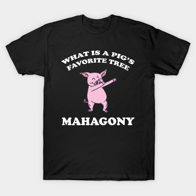 Mahogany Pig Gift Presents T-Shirt by elWizKhalifa